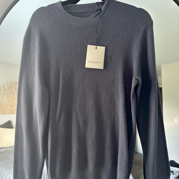All Saints Men's Blue Sweater